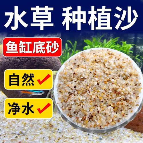 天然鱼缸底砂水晶沙河沙水族箱造景装饰黄金沙多肉铺面乌龟用沙子
