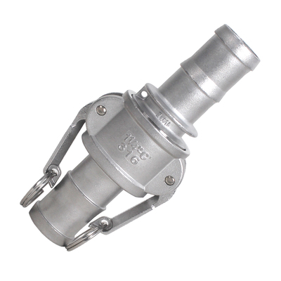 304不锈钢宝塔快速接头ec型阴阳端公母卡套扳把式皮管软管水嘴头