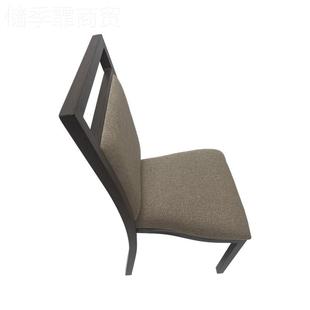 饭店会所咖啡厅仿木椅餐桌仿木椅革软垫小吃椅店凳子度皮假村座椅