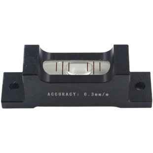 HACCURY高精度金属长条水平仪黑色铝合金60秒水泡迷你小型精度0.3
