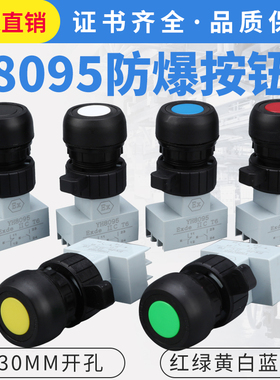 BA8095自复位防爆防腐控制按钮开关 开孔30 配电箱增安型壳体使用