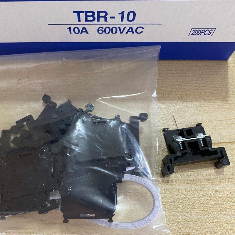 纯铜件接线端子排TBR-10导轨组合式TBR10A1.5MM 不滑丝不断脚铁件