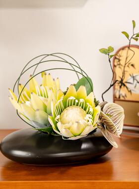 设计师款级桌花摆件新中式仿真花艺饰品客厅装饰假花布置