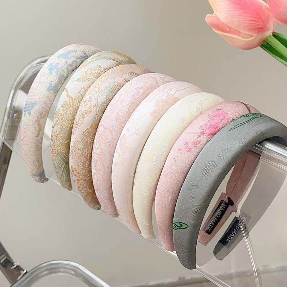 新中式发箍提花印花缎面刺绣海绵高颅顶气质国风复古头箍压发卡女,饰品/流行首饰/时尚饰品新,发饰,淘宝优惠券,粉丝福利购,淘宝优惠卷