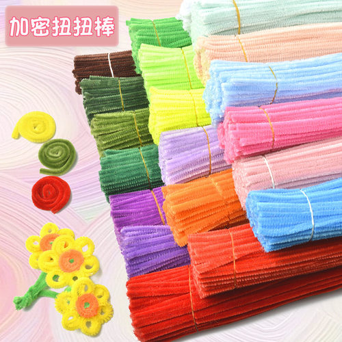 马卡龙色扭扭棒diy材料包扭扭花