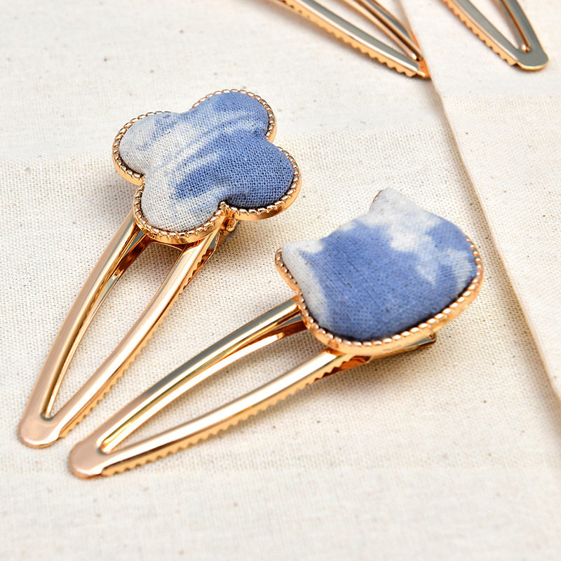 春节礼物蓝染发饰发夹diy材料新年配件扎染布贴饰品活动创意礼品,饰品/流行首饰/时尚饰品新,发饰,淘宝优惠券,粉丝福利购,淘宝优惠卷