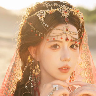 古风发饰公主风情西域汉服额饰敦煌异域舞姬流苏古装头饰表演装饰