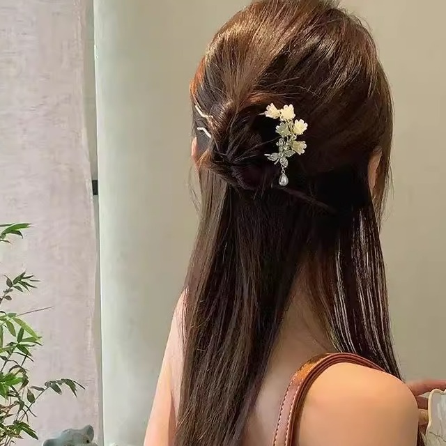铃兰花发饰女发簪高级感盘发簪子