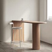 吧台实木厨房餐桌一体家用现代小户型客厅隔断靠窗阳台日式 高脚桌