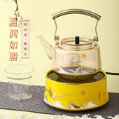 电陶炉煮茶器家用茶炉静音国潮新风陶瓷炉铁壶烧水泡茶光波炉茶具