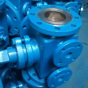 BX44W-16C油品沥青专用高温铸钢法兰保温三通旋塞阀DN50 65 80 10