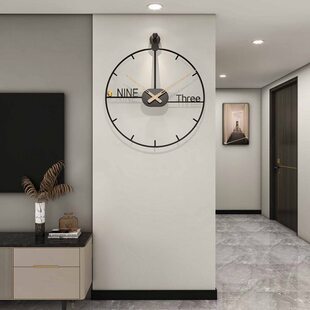 久久达挂钟客厅免打孔简约挂表时尚 2024轻奢钟 餐厅钟表大气新款