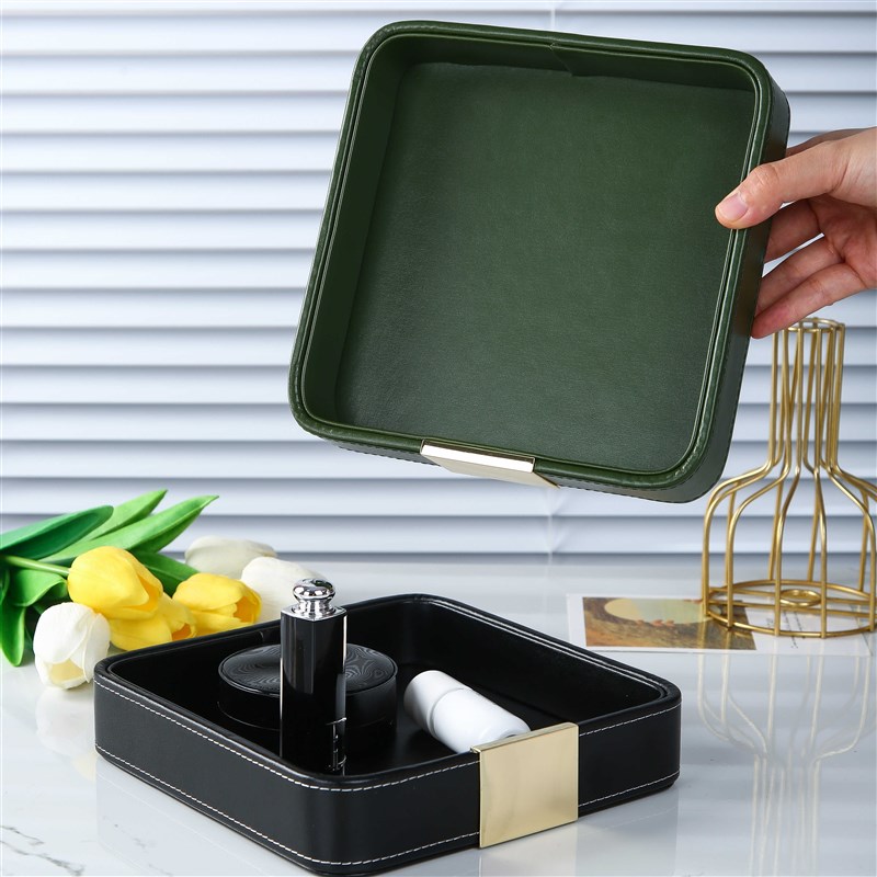 欧式客厅茶几托盘钥m匙收纳盒门口玄关放杂物收纳盘桌面摆件置物