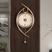 轻奢挂钟现代简约静音时钟家用客厅玄关时尚 饰表挂墙 石英钟创意装