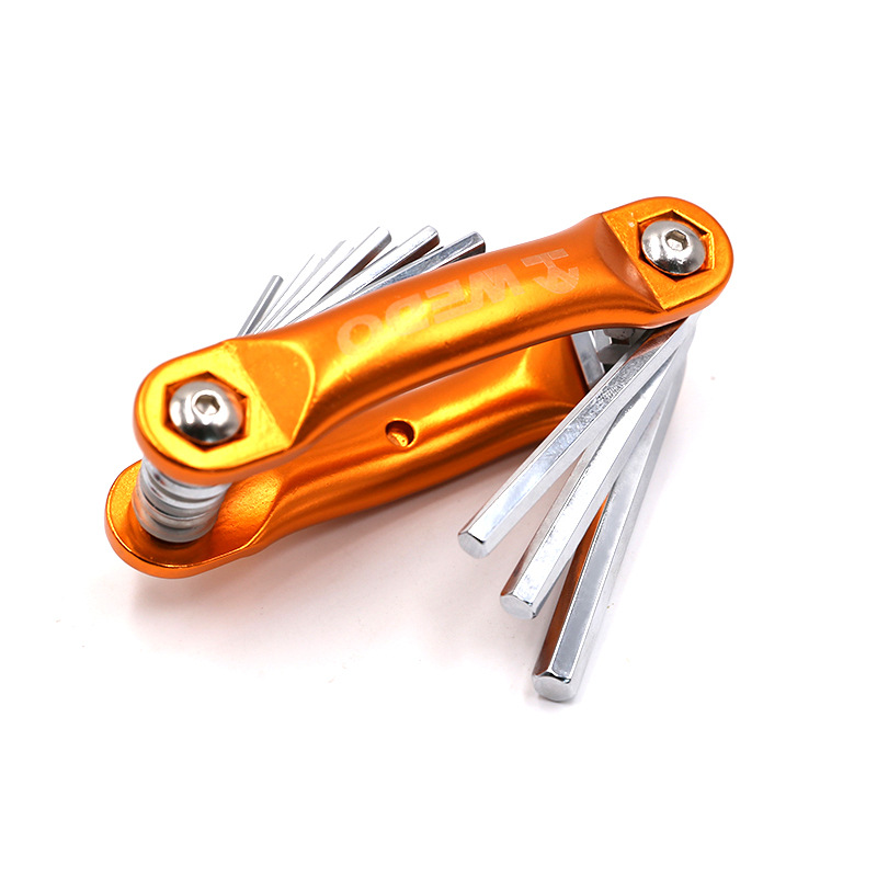 WEDO维度9件套英制折叠式平头内六角扳手工业级铬钒钢便携内六角