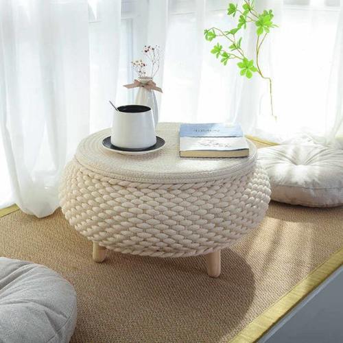 飘窗桌子榻榻米茶几阳台移动收纳矮桌卧室家用日式圆形小茶台炕桌