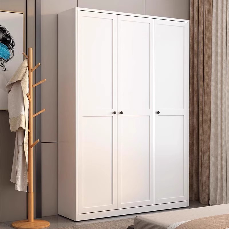 家用衣柜压型对开门铁皮简易卧室衣橱阳台儿童收纳钢制储物柜衣柜