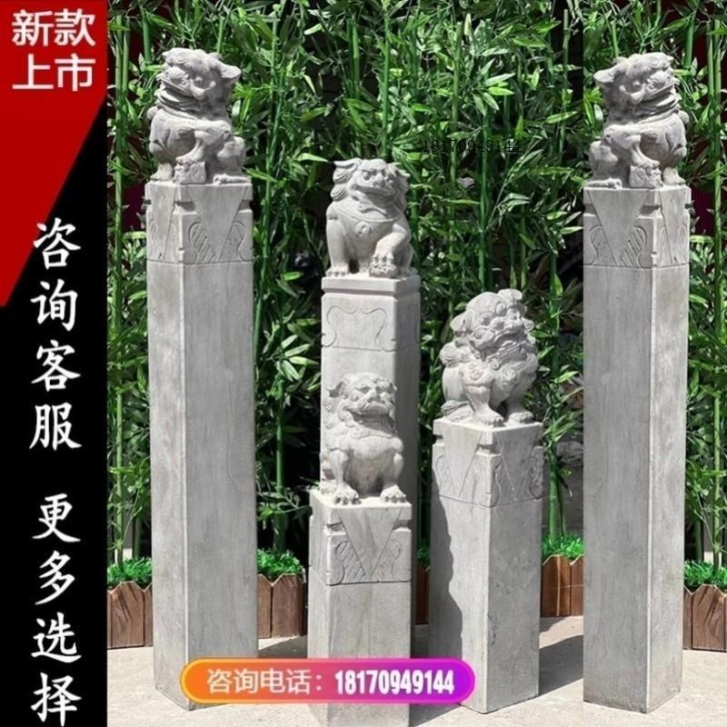 四神兽庭院摆件拴马石石雕拴马桩B青石仿古做旧拴马柱狮子貔貅麒