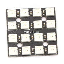 彩色 WS2812B-4*4位 RGB 全彩驱动板模块16位彩灯开发板LED模块