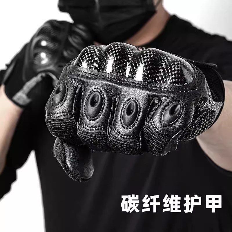 户外运动半指手套男结实透气耐磨防护战术手套防滑骑行手套全指