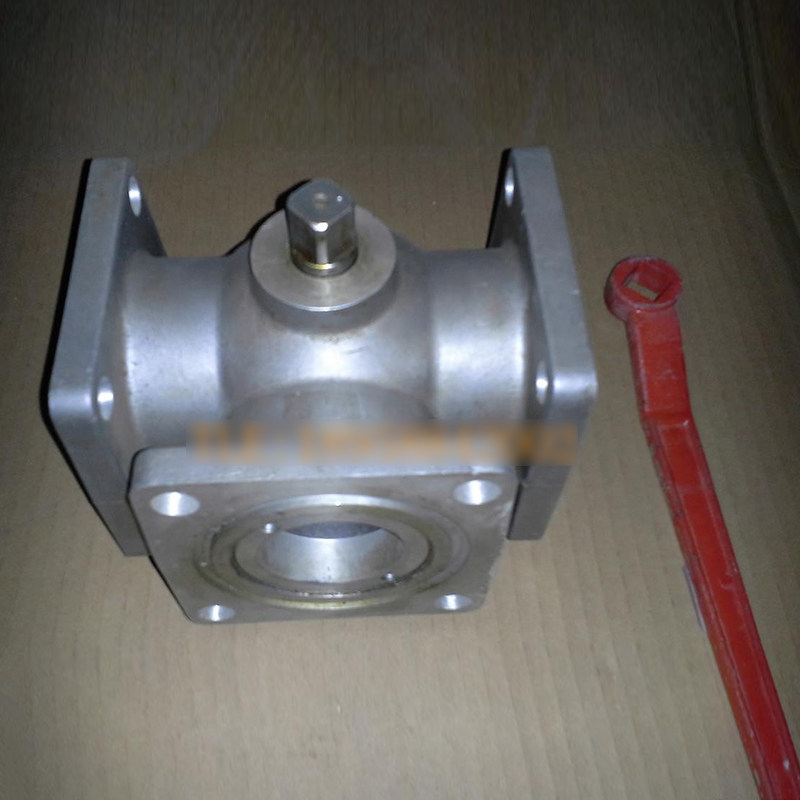 铝合金四位T型三通3寸2.5寸80DN65油罐车配件洒水车方形法兰球阀