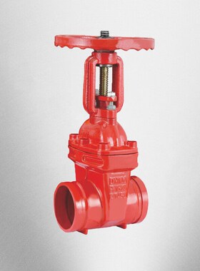 消防软密封沟槽明杆闸阀Z81X卡箍式闸阀