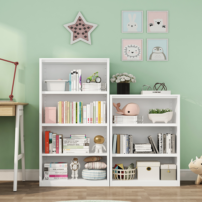 钢制图书馆儿童书架绘本玩具书本收纳架家用置物架铁艺书柜落地