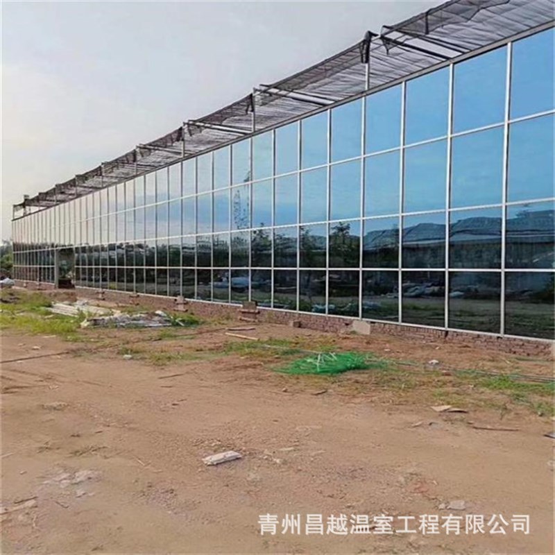 山东无土栽培生产玻璃温室大棚热镀锌钢管骨架安装设计方案
