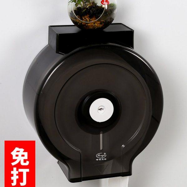 免打孔大卷纸盒壁挂式酒店防水大盘纸厕纸盒卫生间纸筒厕所纸巾盒