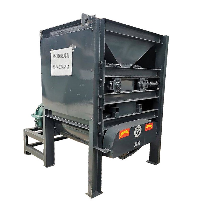 液压金属铁盒辊式挤扁机 啤酒罐易拉罐压扁机 铝罐W塑料瓶压片机