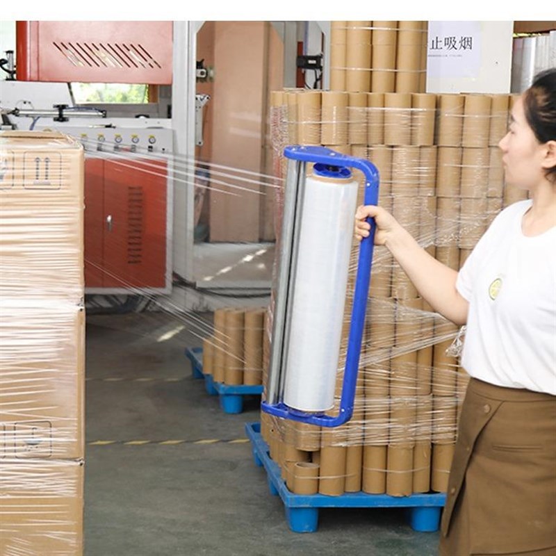 打包神器围膜缠绕膜打包r机拉膜器薄膜手动支架打包保鲜膜包装手