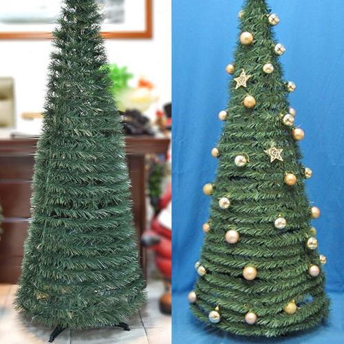 圣诞装饰90-180CM简易螺旋树摆件商场橱窗酒店场景布置圣诞树摆设