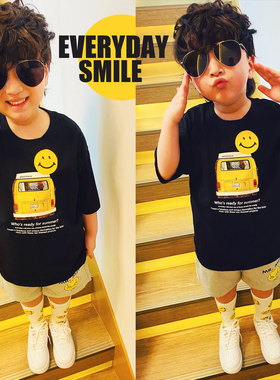 OH!DREAM 毛暴暴马卡龙 笑脸CAR系列原创设计亲子T