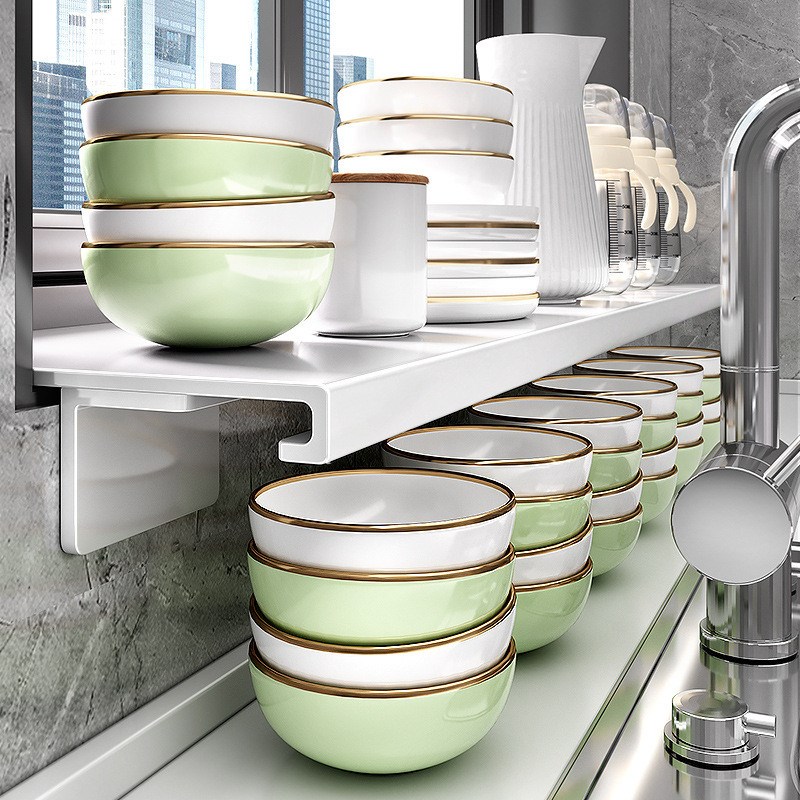 免打孔厨房窗f台延伸板碗碟置物架加宽窗户磁吸隔板延长碗架收新