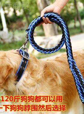 *大型犬引绳牵宠狗物项圈狗链APV遛狗绳狗小型绳加粗大狗金毛犬犬