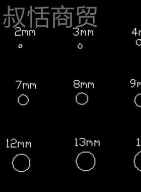 1-15表mm包皮带冲冲孔器带打器工具冲头孔空ETG心圆形皮革皮打眼A