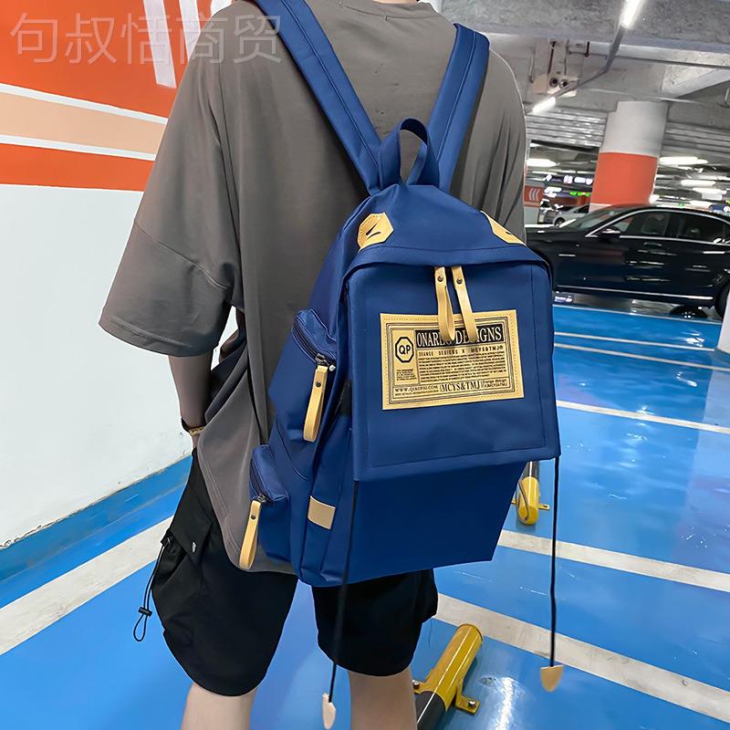 帆布双肩XKA包大学容量旅行电男士脑背包情侣学院风大女高中生书
