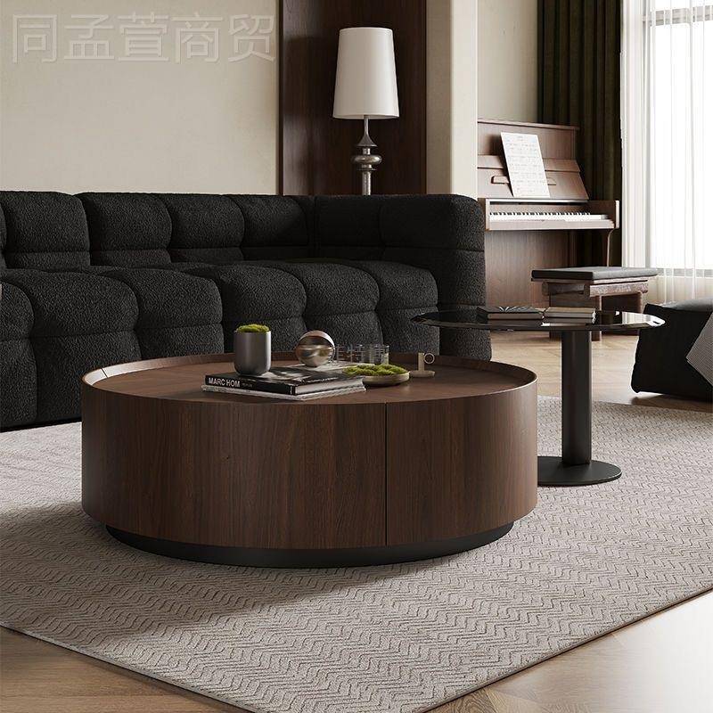 设计师木式北欧实木意茶几户型圆KBT小形现代组合胡桃轻奢家用客