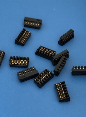 4290K-G06N-02B原装SUR 0.8间距刺破式连接器 6P镀金插头黑色现货