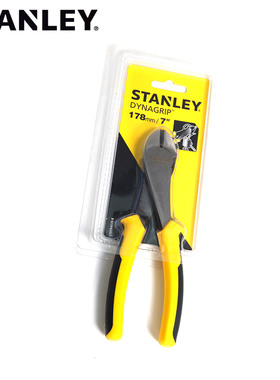 STANLEY/史丹利DYNAGRIP重型斜嘴钳7寸84028-8-23偏嘴斜口钳子