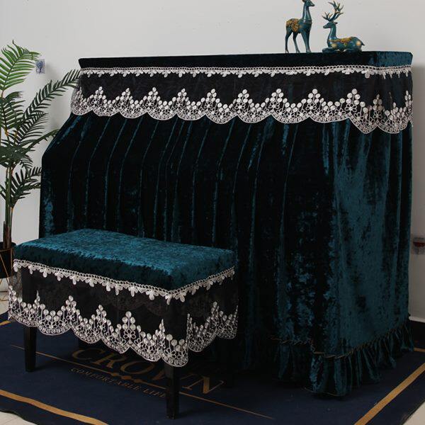 高级感丝绒加厚钢琴罩全罩钢琴套防尘套现代简约轻奢半罩琴布盖布