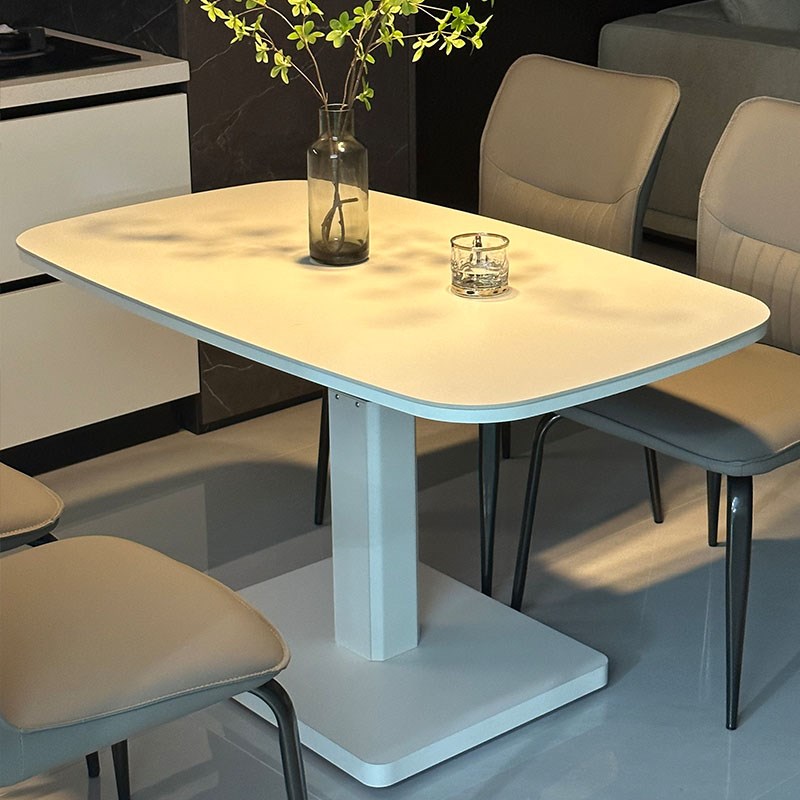 小户型创意升降餐桌茶几两用一体式意式极简马肚依诺岩板饭桌餐台