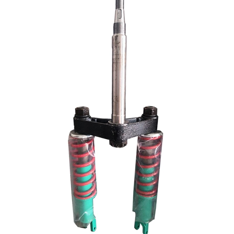 工程三轮车配件大全 电动三轮车前减震器总成 工地电三轮前叉通用