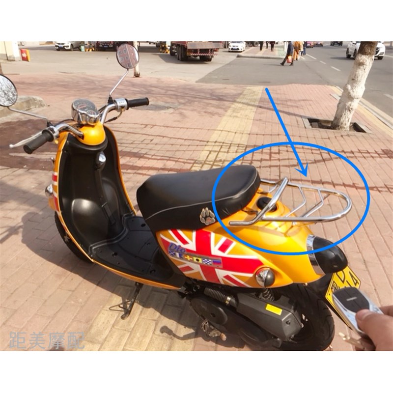 小龟车后货架小龟车后支架改装外卖尾架后衣架尾箱架电动车尾箱架