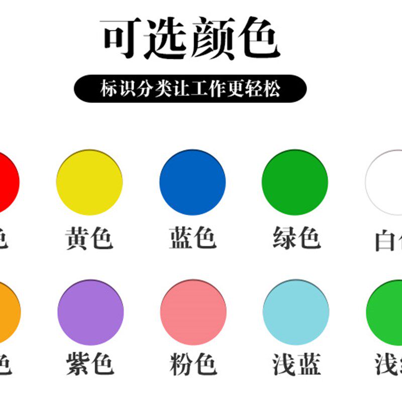 防水防油撕不破彩色圆点圆形不干胶标签贴纸PP合成纸a4手写打印空