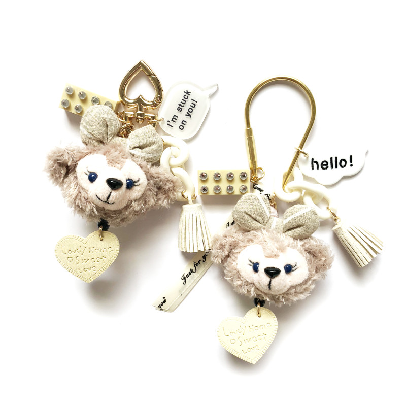 少女心卡通达菲熊钥匙扣雪莉玫汽车钥匙挂件车包挂饰生日礼物女友