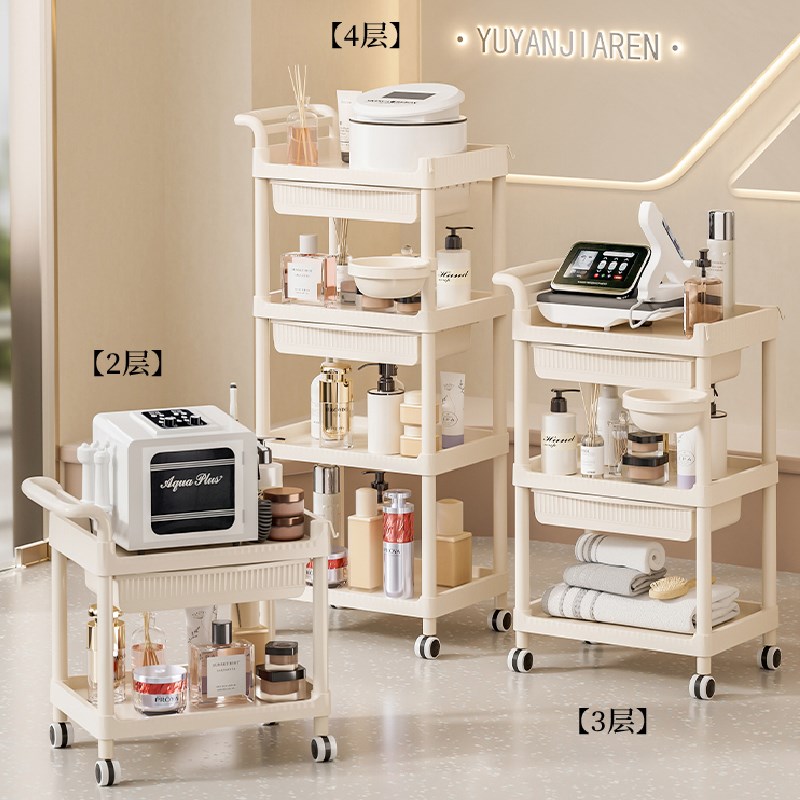 美容院专用小推车皮肤管理移动手推车理发店置物架高级仪器工具车
