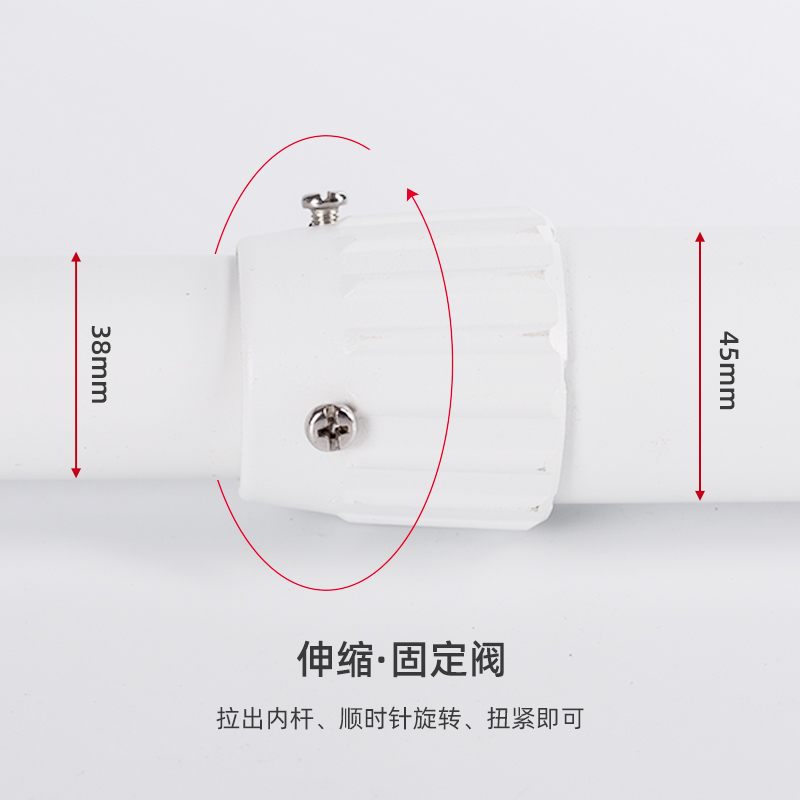 35管伸缩监控支架室外铝合金防锈摄像头枪机万向调节穿线加厚底座