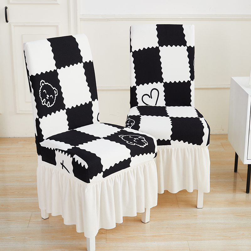 2023全包弹h力椅子套家用靠背坐垫一体餐椅套酒店客厅凳子套罩卍