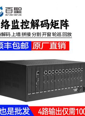 H.265监控解码器网络矩阵兼容海康大华天地伟业4 6 8 9 10 12  路